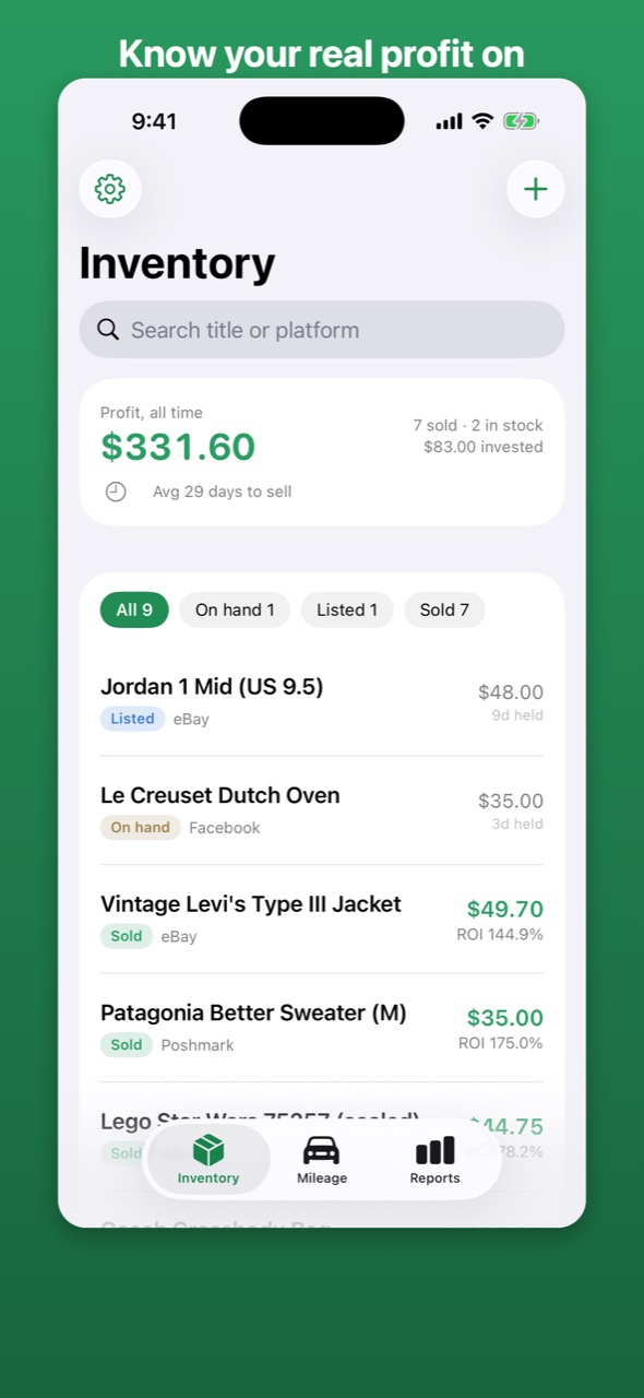 FlipLedger — screenshot