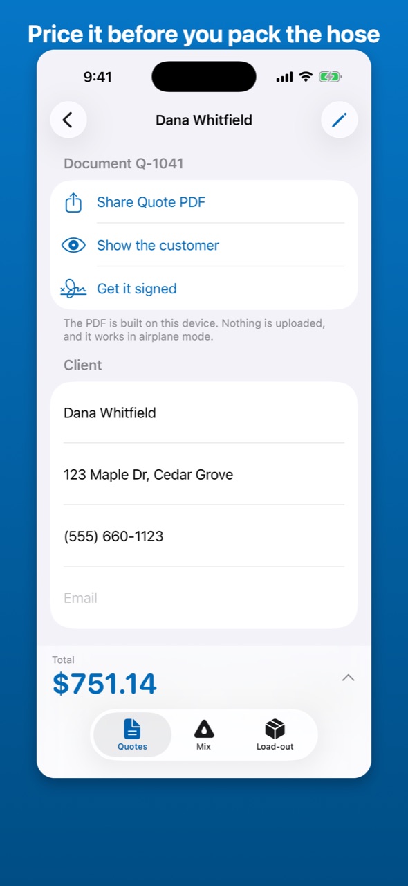 WashQuote — screenshot