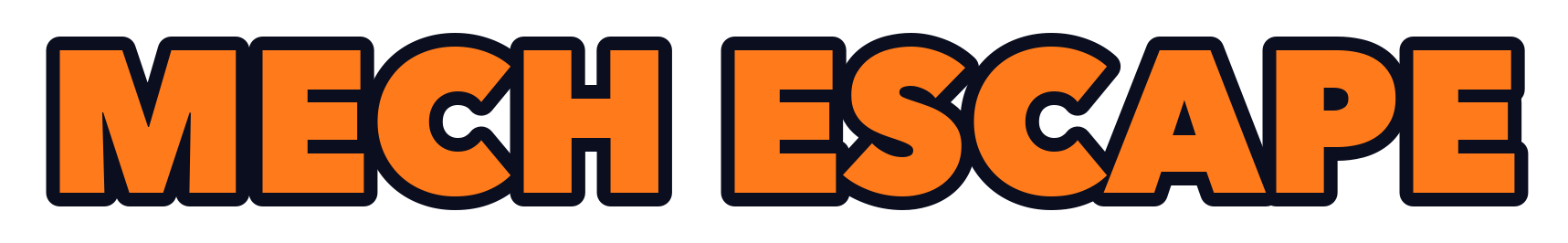 Mech Escape logo in orange, for light backgrounds